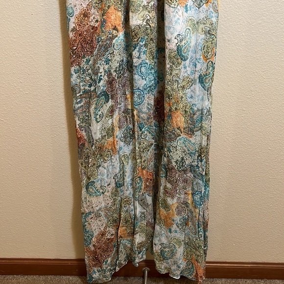 Lavender Brown Halter Paisley Floral Maxi Dress - Picture 12 of 16